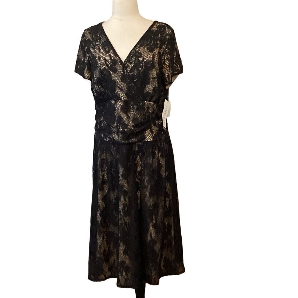 NWT Perceptions New York Lace Overlay Dress Sz 14